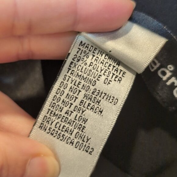 Bianca Nygard Pleated Satin Dress Pants Wide Leg High Rise Womens Size 12 Black - Picture 10 of 15